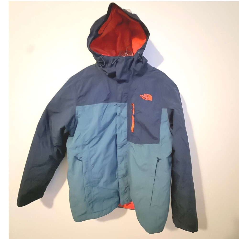 The North Face Carto Triclimate Jacket Mens Large Blue Orange Excellent 3-in-1